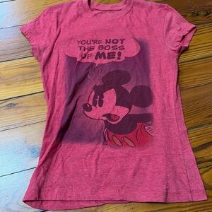 Disney Kids Red Graphic Tee with Mickey Mouse